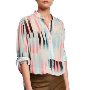 RAG & BONE SCARLET SILK BLOUSE Size Small X12
